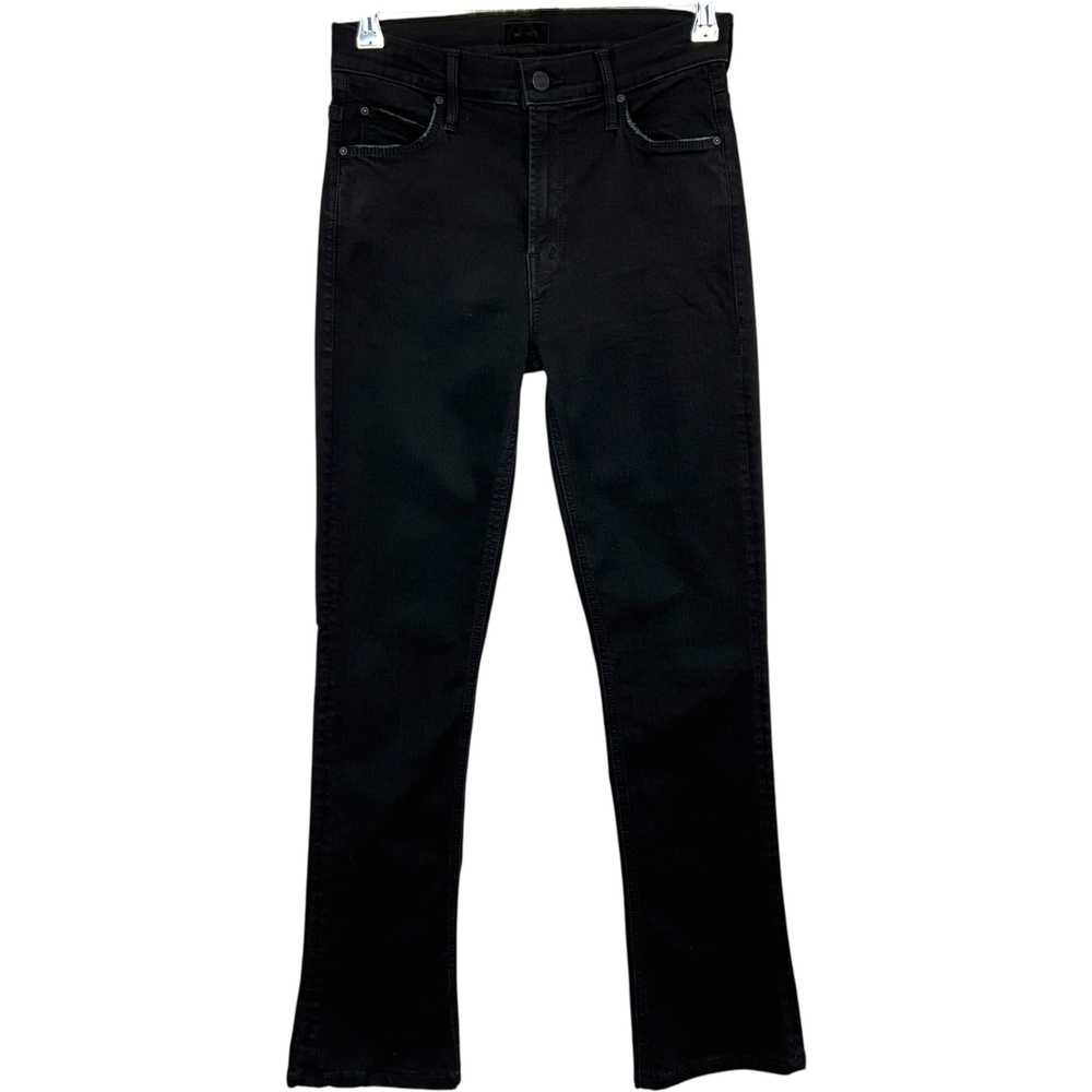 Mother The Runaway Jeans Womens 27 Black Mid Rise Slim Bootcut Not Guilty Denim